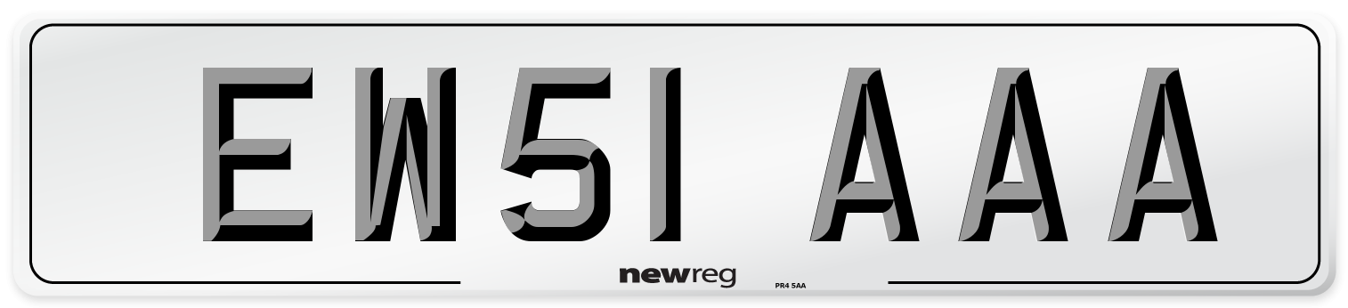 EW51 AAA Number Plate from New Reg